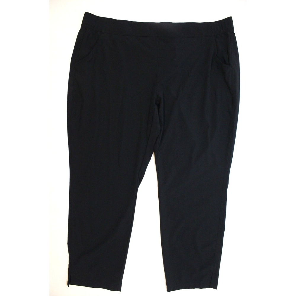 Eddie Bauer Ladies Traveler Pants Womens XXL Black Pull‎ On Stretch Hiking